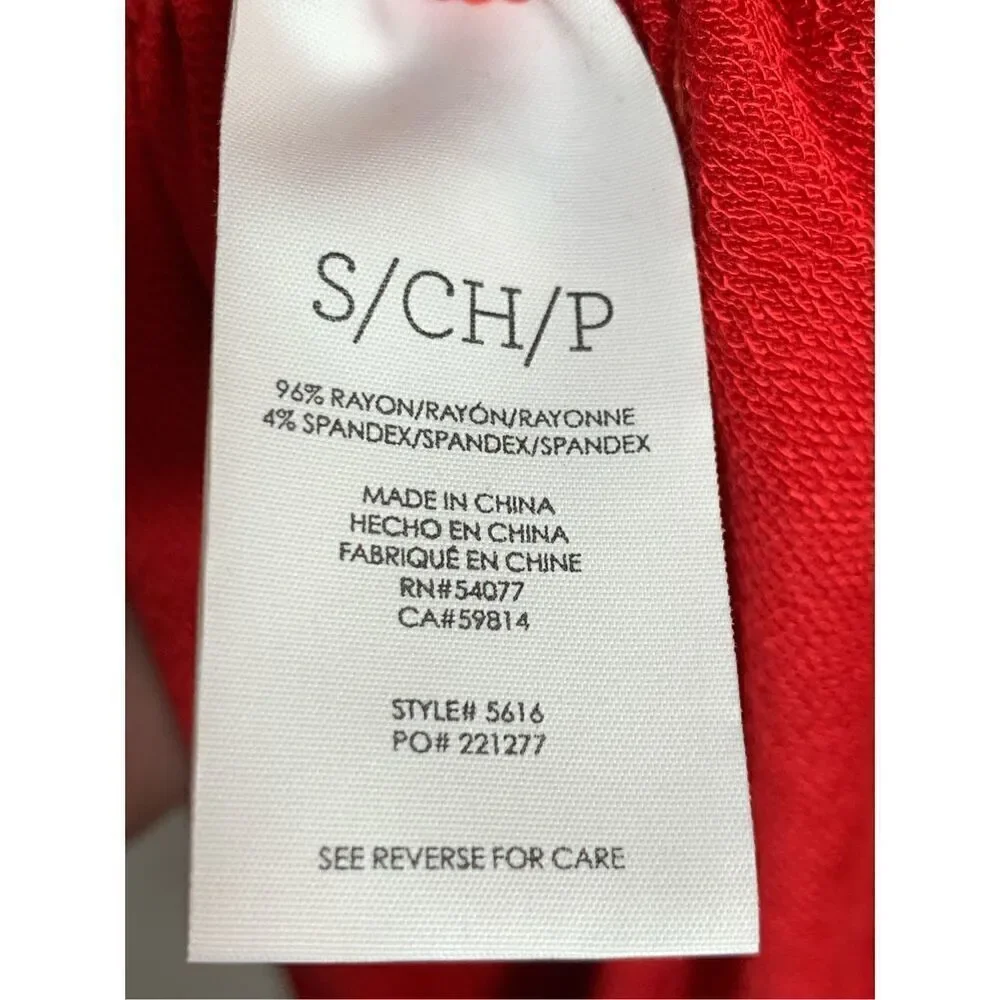 Cabi Women's Limited Edition Cap Sleeve Ruched Whistle Tunic Top Red Size Small